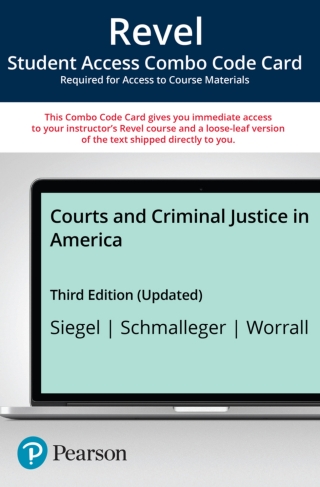 Cover image: Revel + Print Combo Access Code for Courts and Criminal Justice in America, Updated Edition 3rd edition 9780135780817