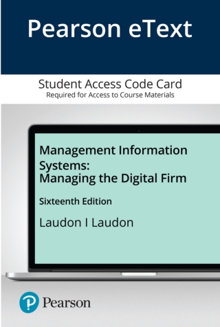 Cover image: Management Information Systems: Managing the Digital Firm 16th edition 9780135791004