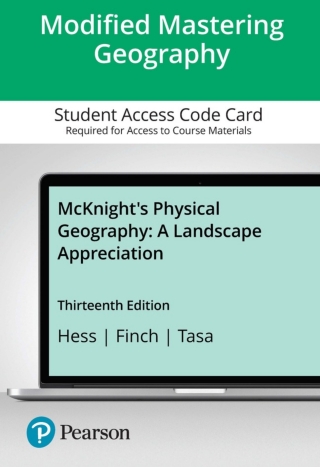 Cover image: Mastering Geography with Pearson eText Access Code for McKnight's Physical Geography: A Landscape Appreciation 13th edition 9780135800065