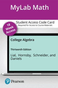 Cover image: MyLab Math with Pearson eText Access Code (18 Weeks) for College Algebra 13th edition 9780135821992