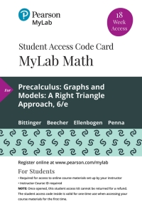 Cover image: MyLab Math with Pearson eText Access Code (18 Weeks) for Precalculus 6th edition 9780135834411