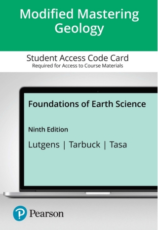 Cover image: Mastering Geology with Pearson eText Access Code for Foundations of Earth Science 9th edition 9780135851722