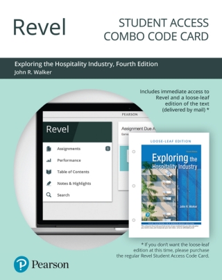 Cover image: Revel + Print Combo Access Code for Exploring the Hospitality Industry 4th edition 9780135881774