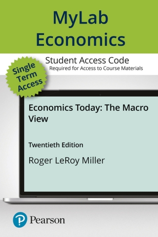 Cover image: MyLab Economics with Pearson eText Access Code for Economics Today: The Macro View 20th edition 9780135888636