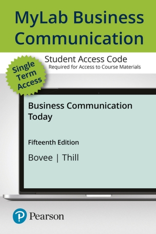 Cover image: MyLab Business Communication with Pearson eText Access Code for Business Communication Today 15th edition 9780135891674