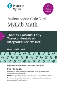 Cover image: MyLab Math with Pearson eText Access Code (18 Weeks) for Thomas' Calculus 14th edition 9780135901410