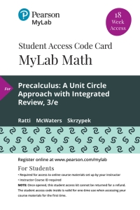 Cover image: MyLab Math with Pearson eText (up to 18-weeks) Access Code for Precalculus 3rd edition 9780135902349