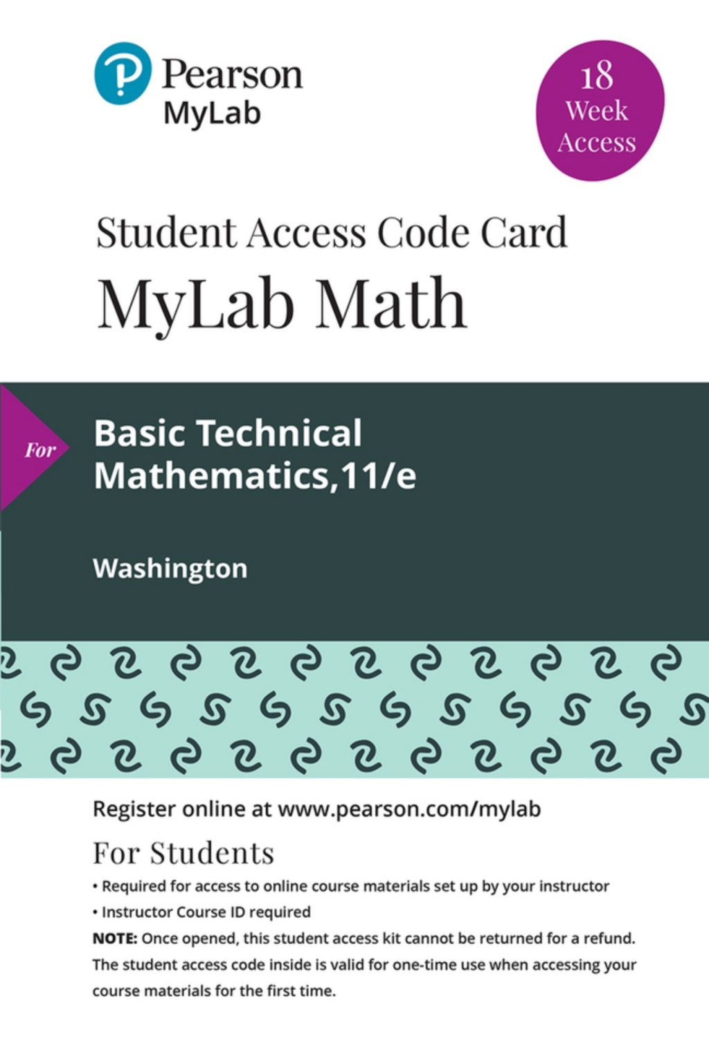 MyLab Math with Pearson eText Access Code (18 Weeks) for Basic Technical Mathematics 11th Edition
    Newer Edition Available