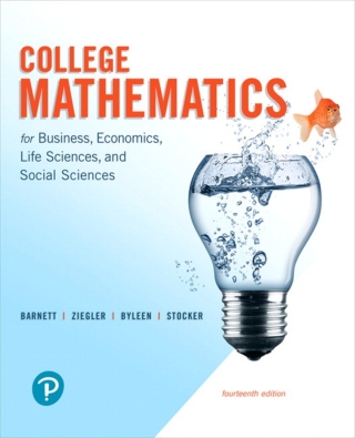 Cover image: MyLab Math with Pearson eText Access Code for College Mathematics for Business, Economics, Life Sciences, and Social Sciences with Integrated Review 14th edition 9780135904084