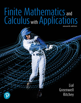 Cover image: Finite Mathematics and Calculus with Applications 11th edition 9780135904602