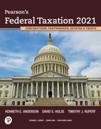 Cover image: Pearson's Federal Taxation 2021 Corporations, Partnerships, Estates & Trusts 34th edition 9780135919378