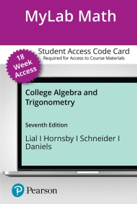 Cover image: MyLab Math with Pearson eText Access Code (18 Weeks) for College Algebra and Trigonometry 7th edition 9780135923221