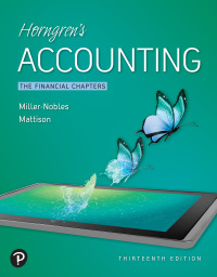 Cover image: Horngren's Accounting: The Financial Chapters 13th edition 9780136162186