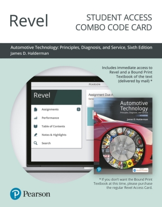 Cover image: Revel + Print Combo Access Code for Automotive Technology: Principles, Diagnosis, and Service 6th edition 9780136478140