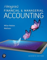 Cover image: Horngren's Financial & Managerial Accounting 7th edition 9780136516255