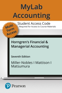 Cover image: MyLab Accounting with Pearson eText Access Code for Horngren's Financial & Managerial Accounting 7th edition 9780136516255
