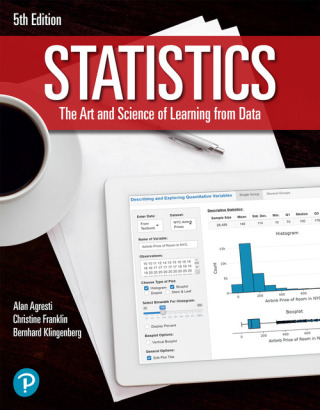 Cover image: Statistics: The Art and Science of Learning from Data 5th edition 9780136468769