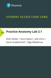 Cover image: Practice Anatomy Lab 3.1 Lab Guide -- Website Access Code Card 1st edition 9780136586173