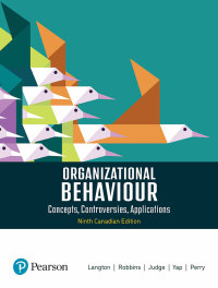 Cover image: Organizational Behaviour: Concepts, Controversies, Applications (Canadian Edition) 9th edition