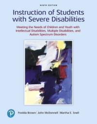 Cover image: Instruction of Students with Severe Disabilities -- Pearson eText 9th edition 9780136631330