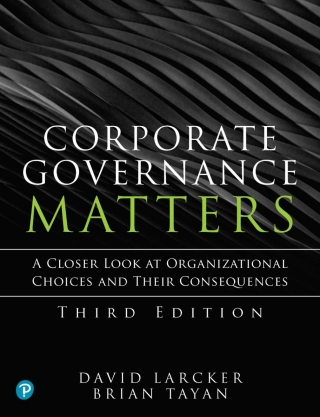 Cover image: Corporate Governance Matters 3rd edition 9780136660026