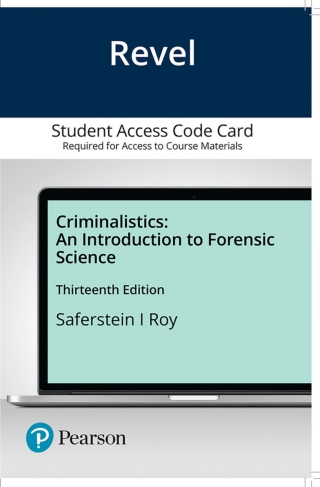 Cover image: Revel + Print Combo Access Code for Criminalistics: An Introduction to Forensic Science 13th edition 9780136679011
