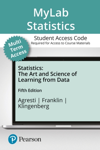 Cover image: MyLab Statistics with Pearson eText (up to 24 months) Access Code for Statistics: The Art and Science of Learning from Data 5th edition 9780136679127
