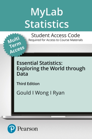 Cover image: MyLab Statistics with Pearson eText (up to 24 months) Access Code for Essential Statistics 3rd edition 9780136679257