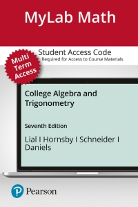 Cover image: MyLab Math with Pearson eText Access Code for College Algebra and Trigonometry 7th edition 9780136679370
