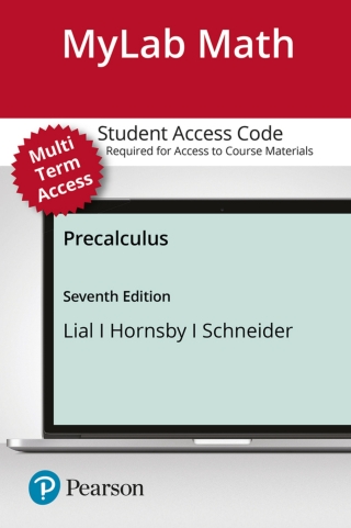 Cover image: MyLab Math with Pearson eText Access Code for Precalculus 7th edition 9780136679424