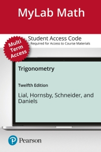 Cover image: MyLab Math with Pearson eText Access Code for Trigonometry 12th edition 9780136679431