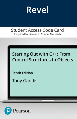 Cover image: Revel Access Code for Starting Out with C++ from Control Structures Through Objects 10th edition 9780136679608