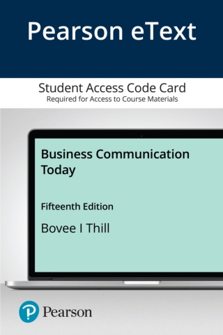 Cover image: Business Communication Today 15th edition 9780136715481