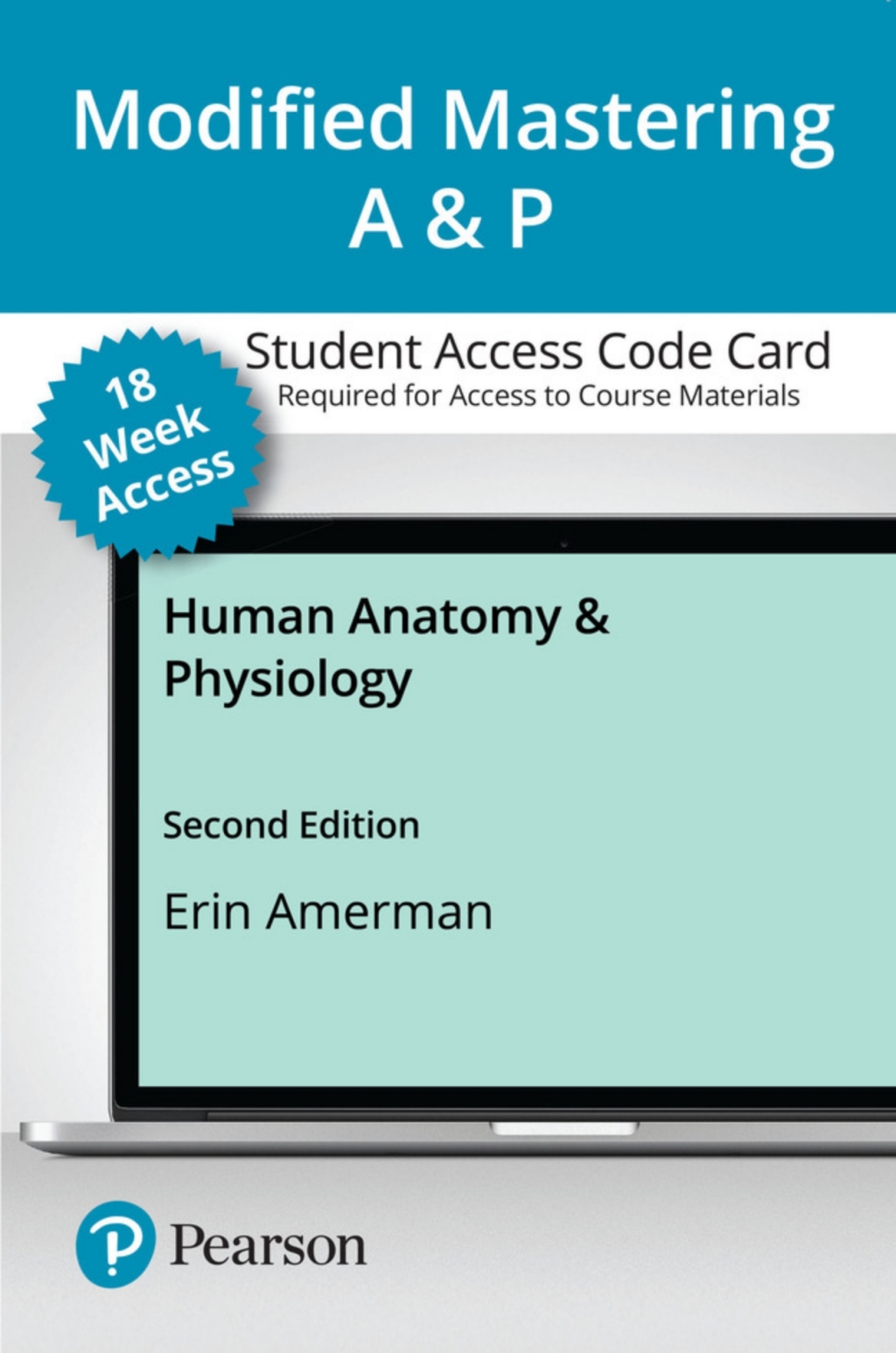 Mastering A&P with Pearson eText Access Code (18 Weeks) for Human Anatomy & Physiology 2nd Edition
    Newer Edition Available