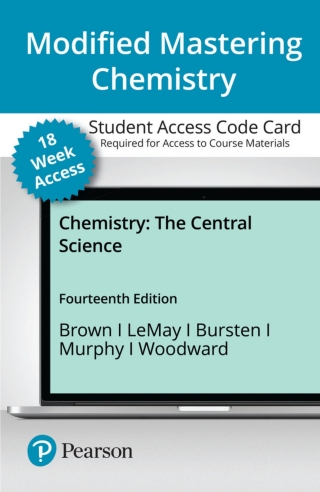 Cover image: Mastering Chemistry with Pearson eText Access Code (18 Weeks) for Chemistry: The Central Science 14th edition 9780136780526