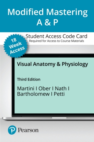 Cover image: Mastering A&P with Pearson eText Access Code (18 Weeks) for Visual Anatomy & Physiology 3rd edition 9780136781233