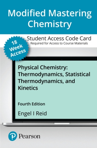 Cover image: Mastering Chemistry with Pearson eText Access Code (18 Weeks) for Physical Chemistry: Thermodynamics, Statistical Thermodynamics, and Kinetics 4th edition 9780136781417