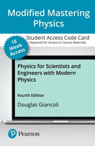 Cover image: Modified Mastering Physics with Pearson eText -- Access Card -- for Physics for Scientists and Engineers with Modern Physics (18-Weeks) 4th edition 9780136781448