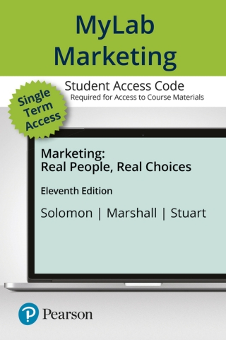 Cover image: MyLab Marketing with Pearson eText Access Code for Marketing: Real People, Real Choices 11th edition 9780136810476