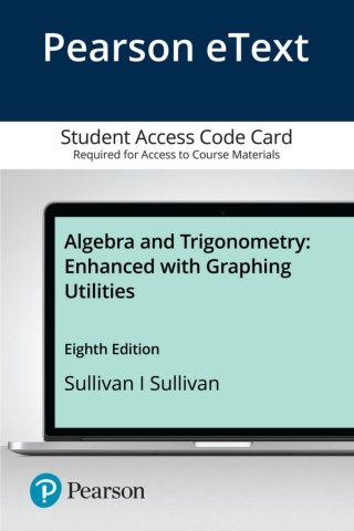 Cover image: Algebra and Trigonometry Enhanced with Graphing Utilities 8th edition 9780136846000