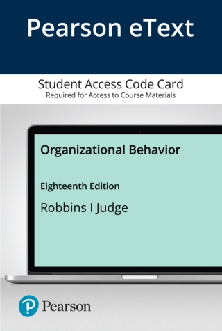 Cover image: Organizational Behavior 18th edition 9780136846727