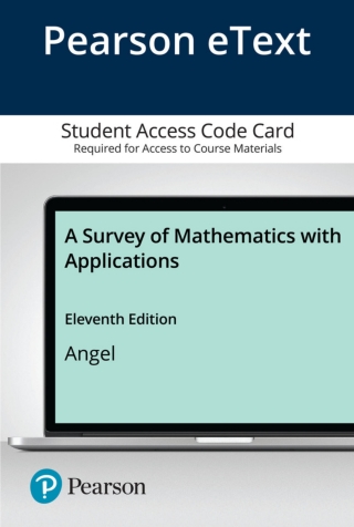 Cover image: Survey of Mathematics with Applications, A 11th edition 9780136846987