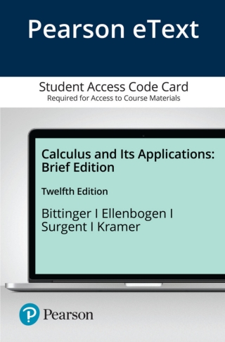 Cover image: Calculus and Its Applications, Brief Version 12th edition 9780136847076