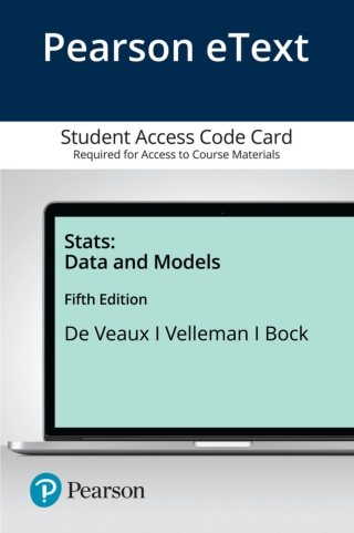 Cover image: Stats: Data and Models 5th edition 9780136847328