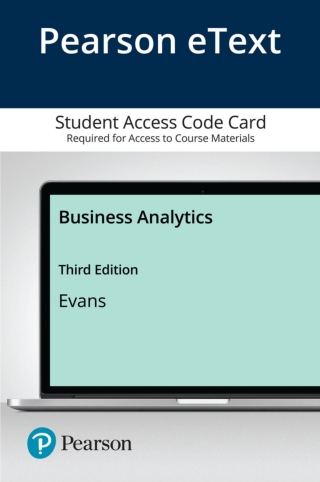 Cover image: Business Analytics 3rd edition 9780136847373