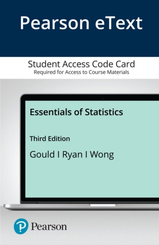 Cover image: Essential Statistics 3rd edition 9780136847410