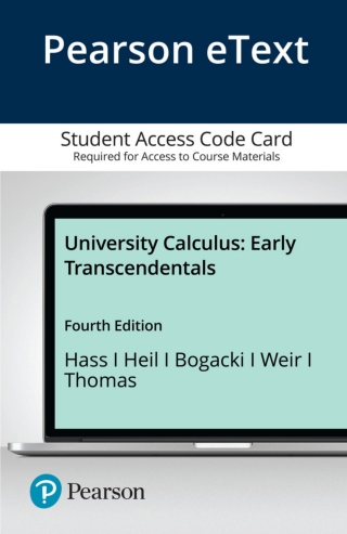 Cover image: University Calculus: Early Transcendentals 4th edition 9780136847458