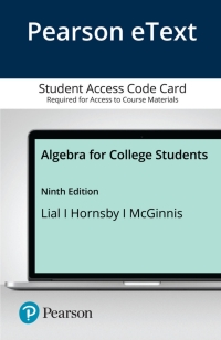 Cover image: Algebra for College Students 9th edition 9780136847595