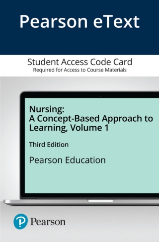 Cover image: Nursing: A Concept-Based Approach to Learning, Volume 1 3rd edition 9780136848684