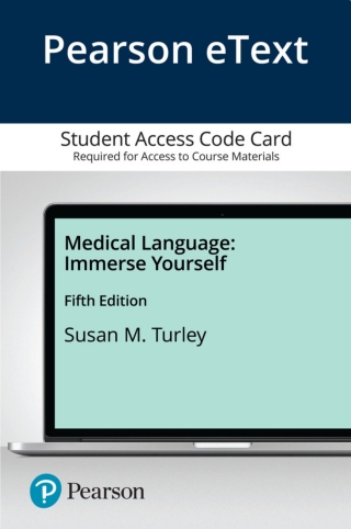 Cover image: Medical Language: Immerse Yourself -- Pearson eText 5th edition 9780136848882